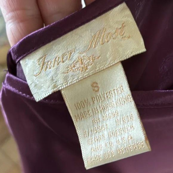 Inner Most sz S Elegant Purple Satin Nightgown euc - Picture 8 of 8